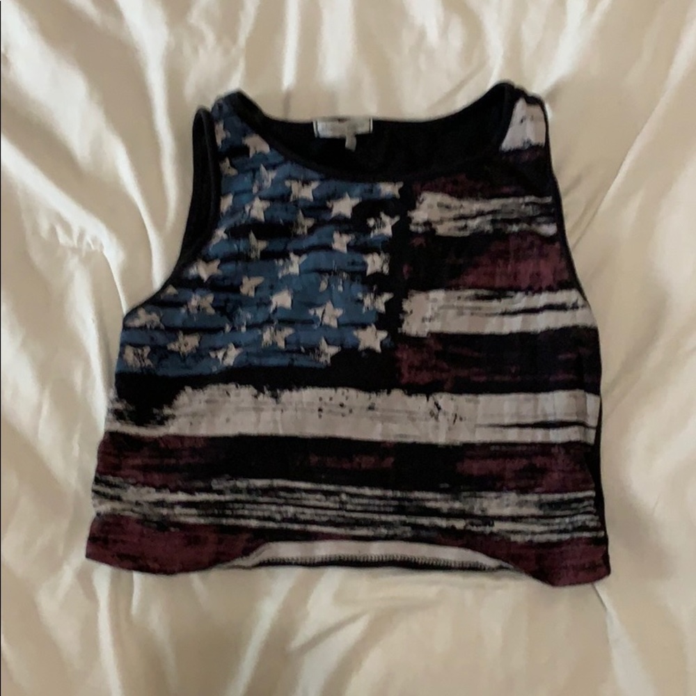 American flag crop top